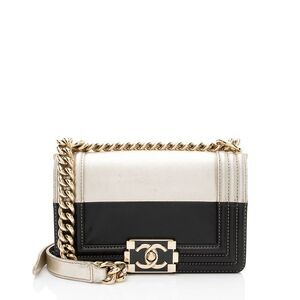 Chanel Bicolor Calfskin Small Boy Bag